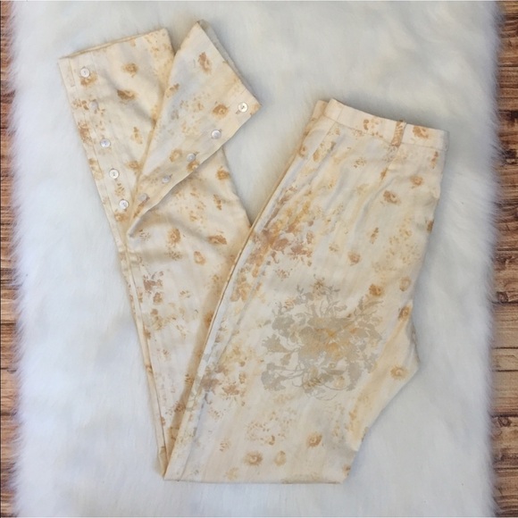 Kenzo Paris Embossed Floral High Waist Pants - Picture 3 of 9